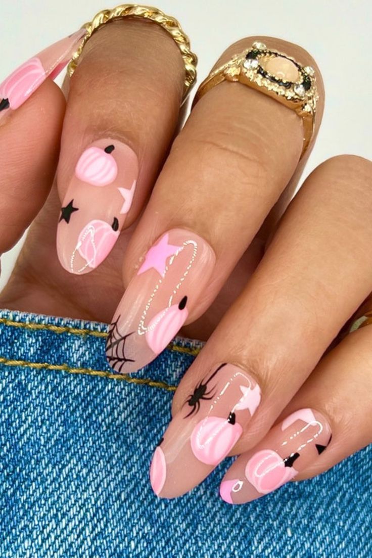 20 Wickedly Awesome Pink Halloween Nails