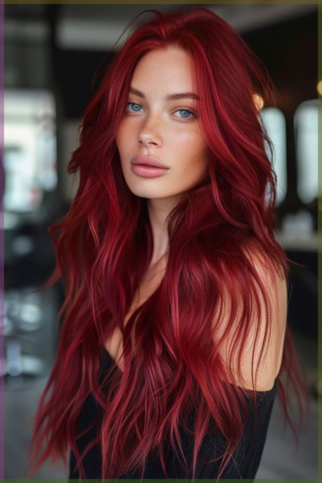 Cherry red with a lighter money piece.