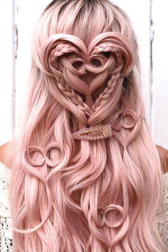 Red Hair Updo for Valentine's Day