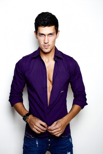 Men's satin button-down shirt Men's satin button-down shirt