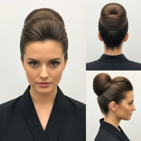 formal bun hairstyles high