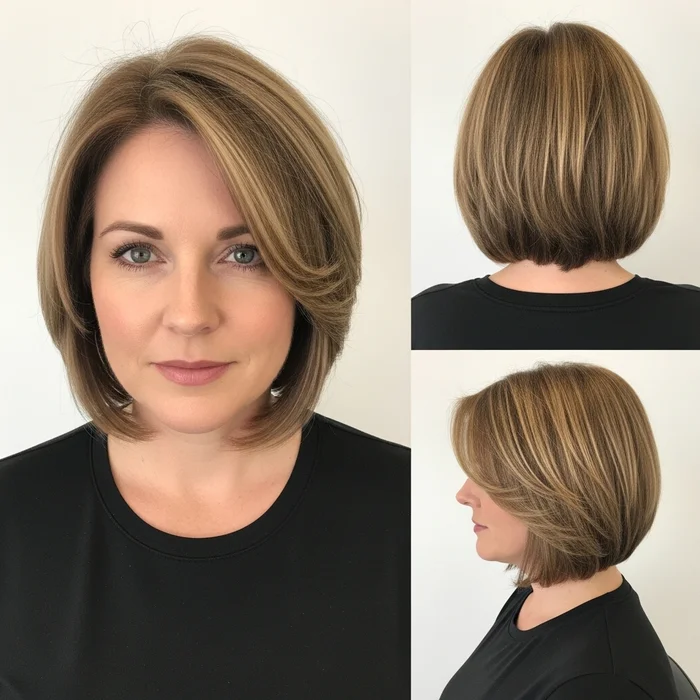french bob haircut thick hair