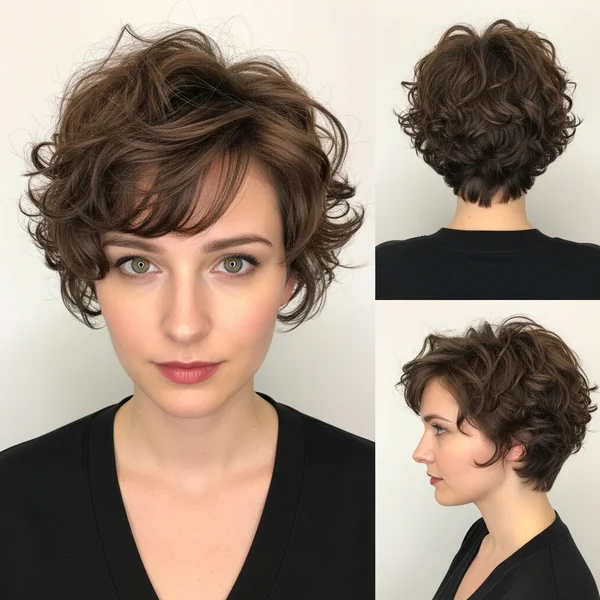 French Pixie Haircut Curly