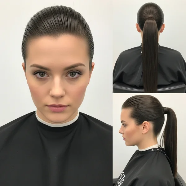 Frontal Slick Back Ponytail