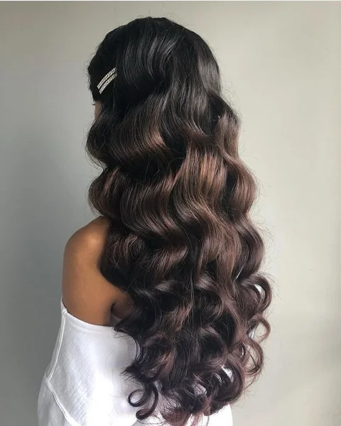 Glamorous Hollywood Waves with Sparkly Side Clip