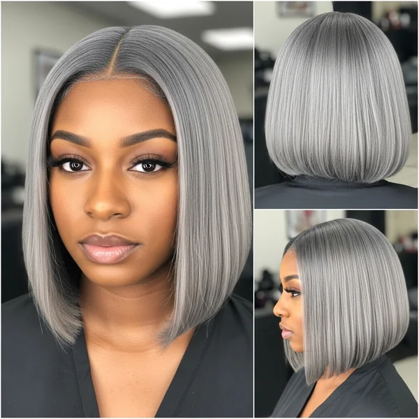 Grey Bob Hairstyles For Black Women