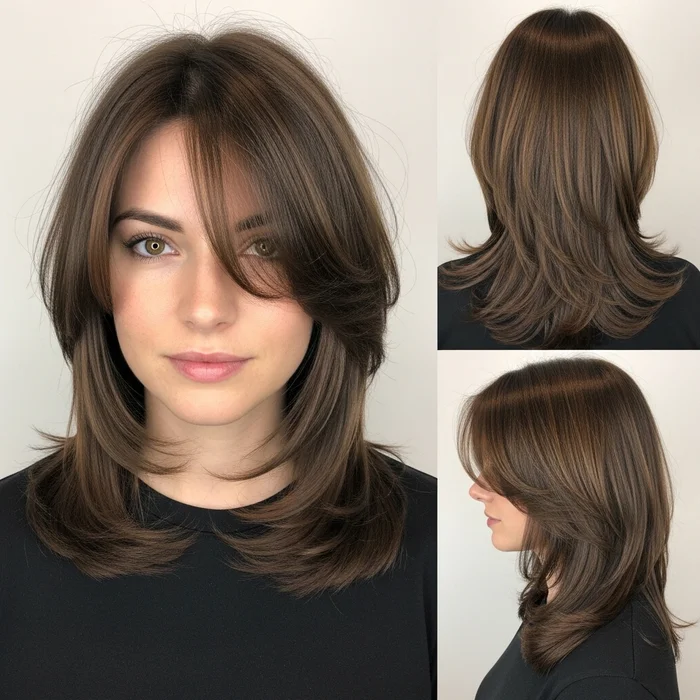 haircuts for medium length hair layered side bangs