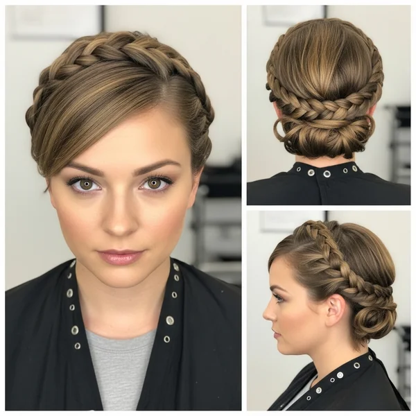 half up braided hairstyles short hair