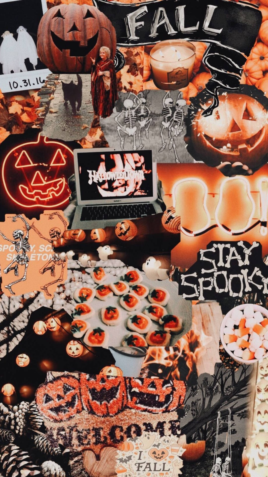 Download Halloween Aesthetic Collage Wallpaper | Wallpapers.com