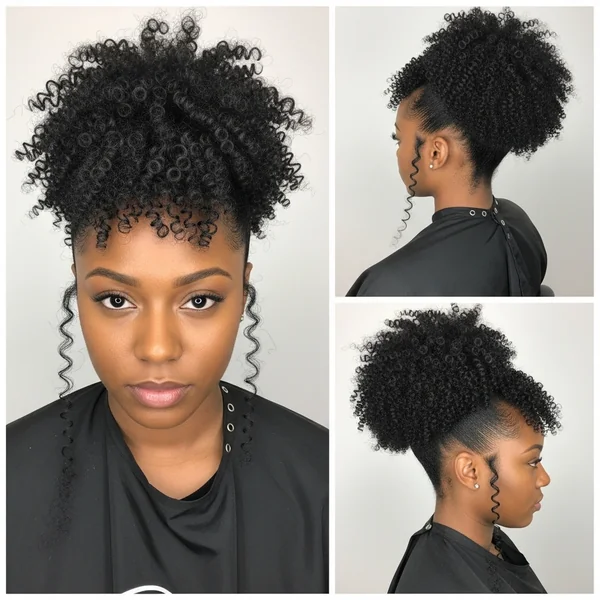 High Curly Ponytail Hairstyles for Black Women