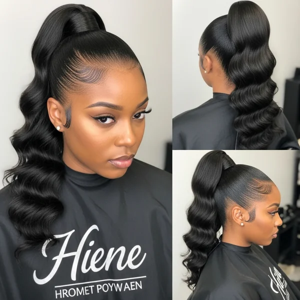 High Low Ponytail Hairstyles for Black Women