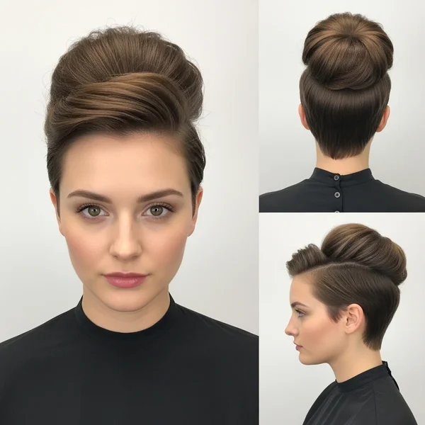 high bun hairstyles short hair
