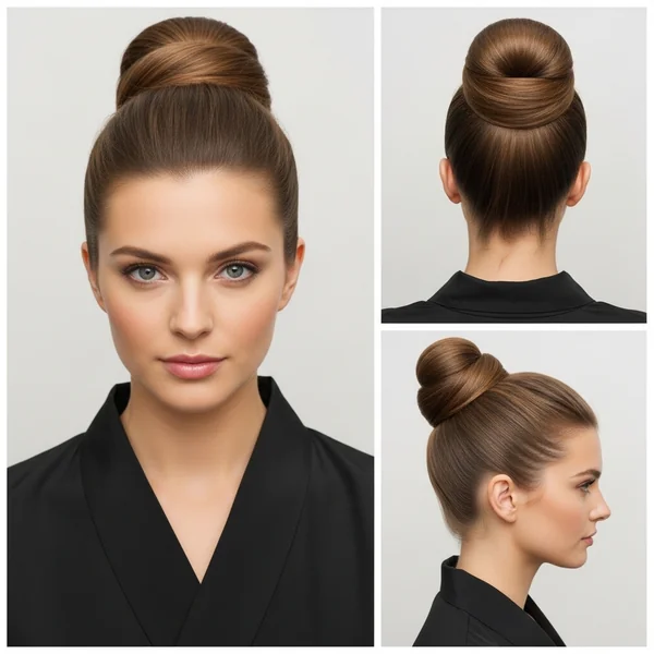 high bun hairstyles sleek
