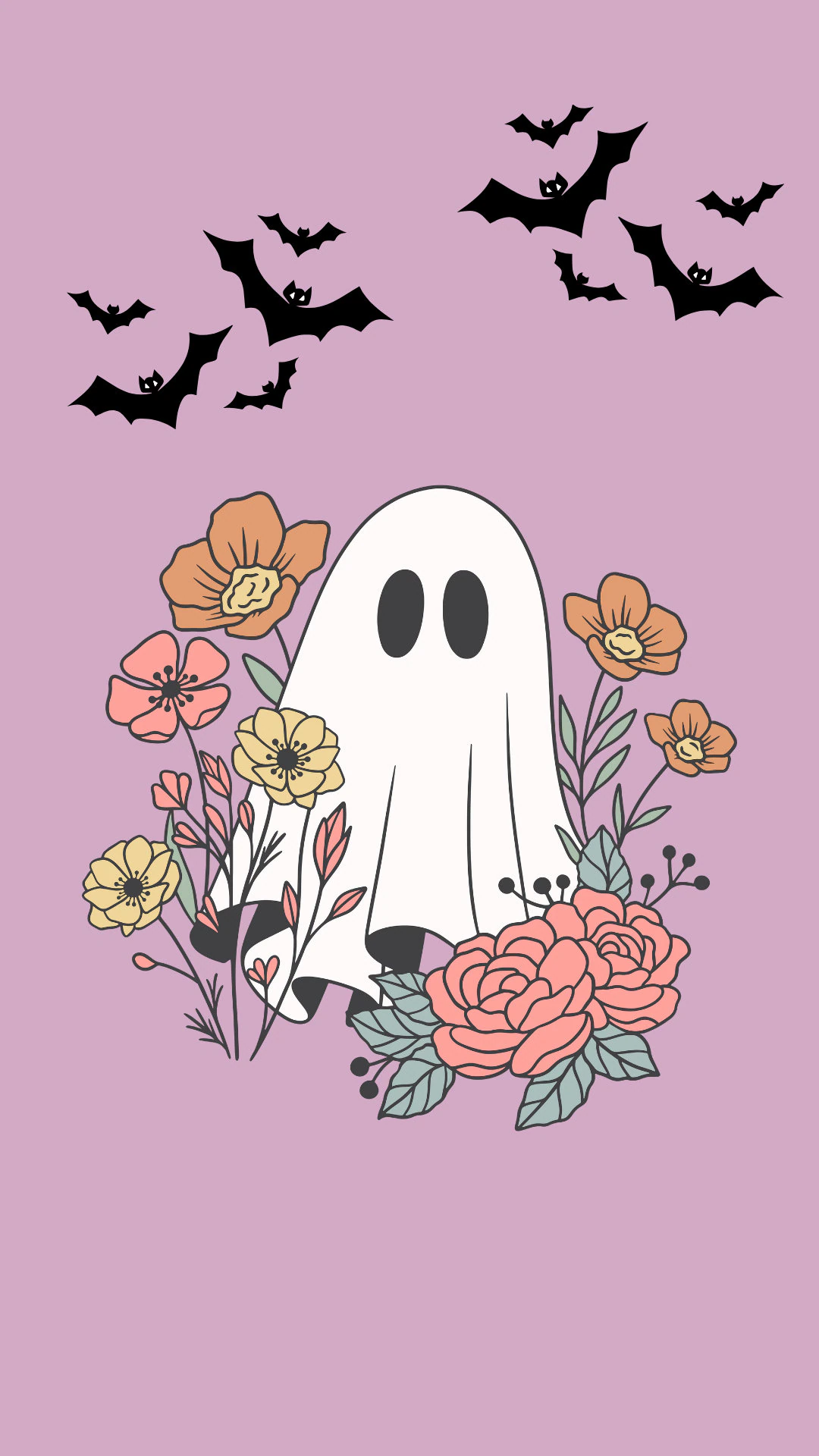 Halloween Wallpaper - Digital Wallpaper - Fall Themed Wallpaper - Digital Phone Backgrounds - Phone Backgrounds - Etsy