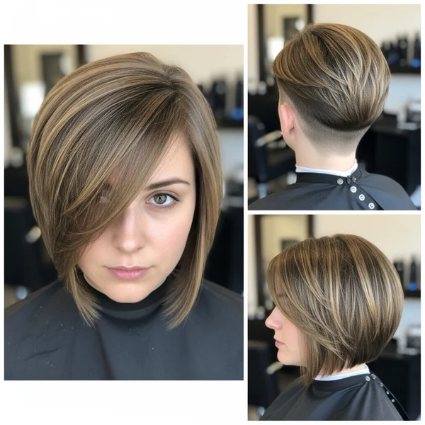 Inverted Bob Hairstyles with Undercut