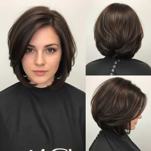 inverted stacked bob haircut