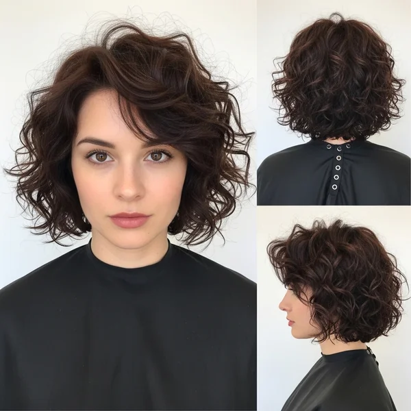 korean bob haircut curly hair
