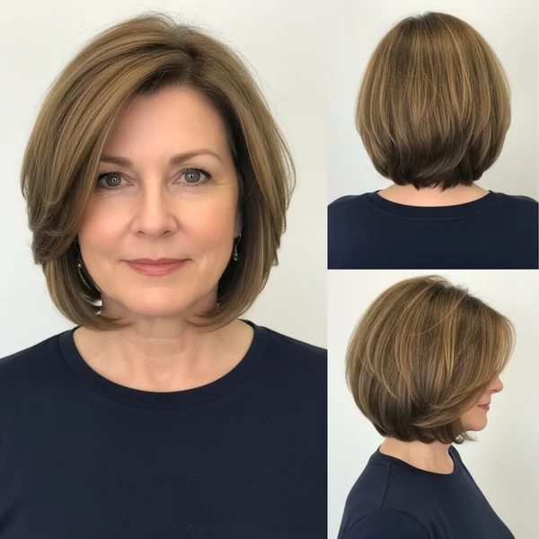 Layered Bob Haircuts For Women Over 50