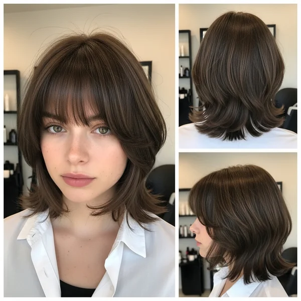 Layered Bob Hairstyles for Fine Hair Short Shag Bangs