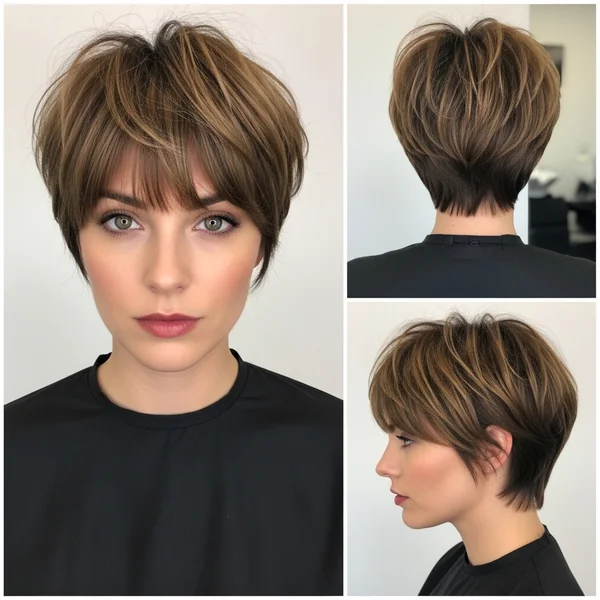 layered pixie haircuts with bangs