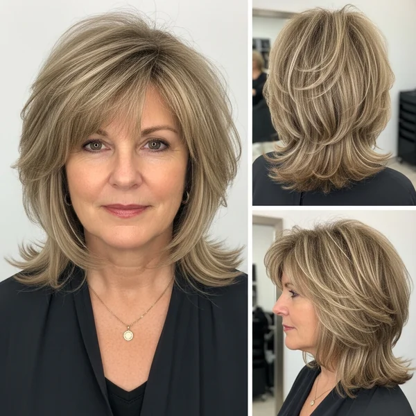 Layered Shag Hairstyles Medium Over 50
