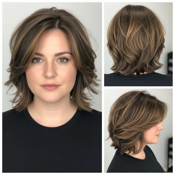 Layered Short Haircuts For Round Face