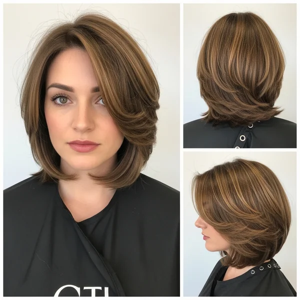 layered stacked bob haircut