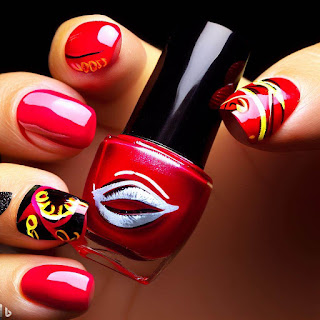 lipstick nail art designs lipstick nail art designs