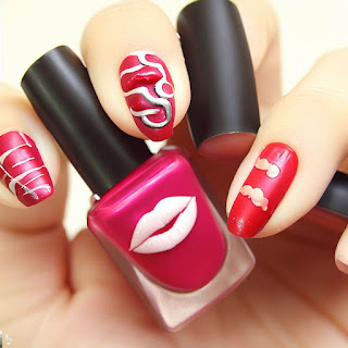 lipstick nail art designs lipstick nail art designs