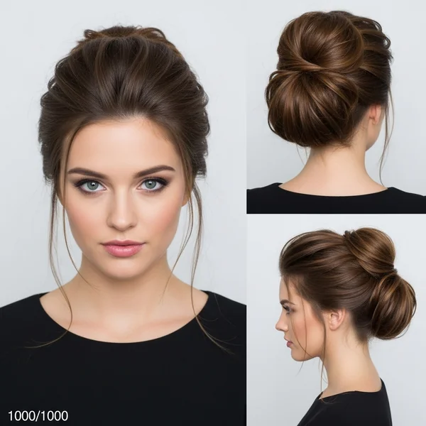 Long Hair Bun Prom Hairstyles