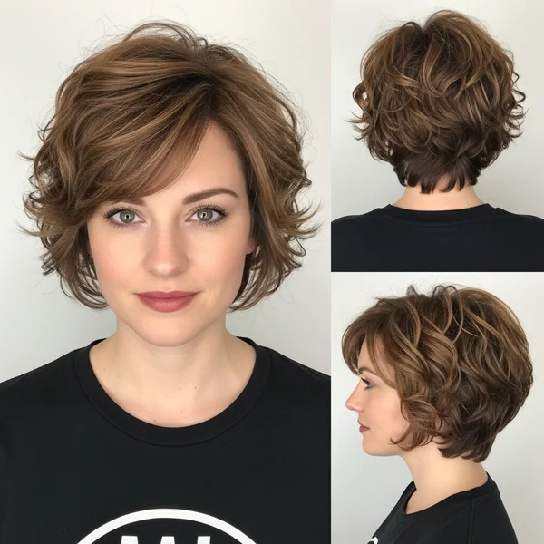 Long Curly Pixie Haircut