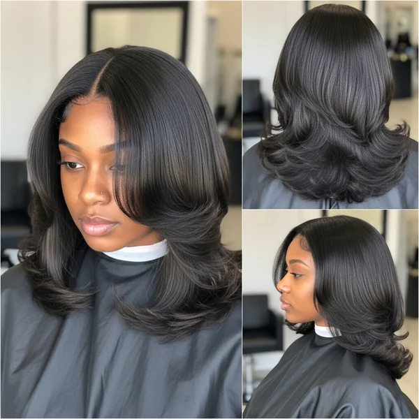 Long Layered Bob Hairstyles Black Women