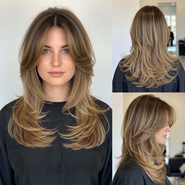 Long Layered Hair With Long Bangs