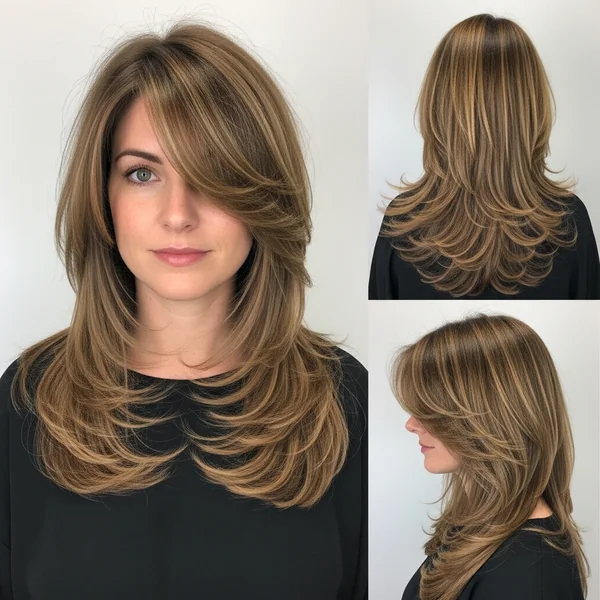 Long Layered Hair With Side Bangs