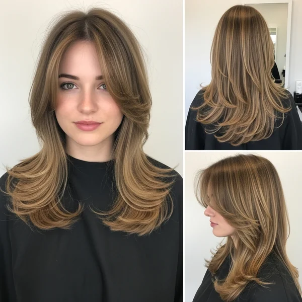 Long Layered Hair With Soft Bangs