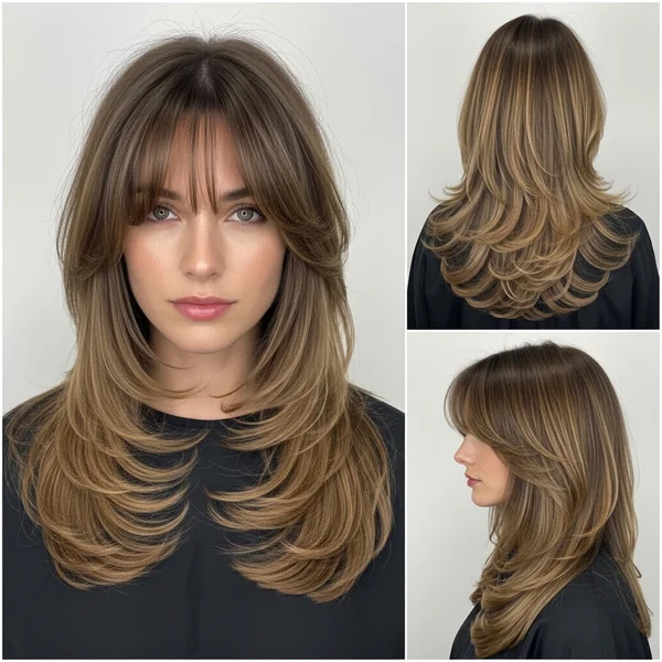 long layered haircuts with bangs fringes
