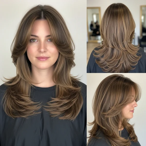 Long Layered Haircuts With Face-Framing Bangs