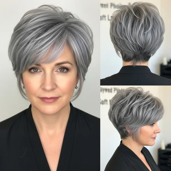 Long Pixie Gray Hairstyles