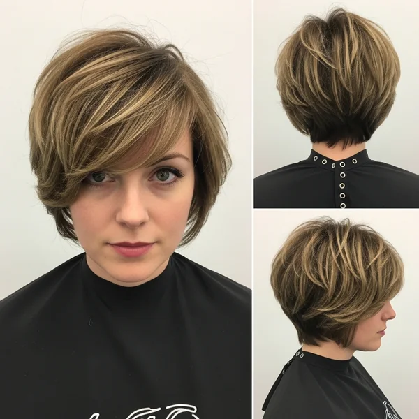 long pixie layered stacked bob haircut