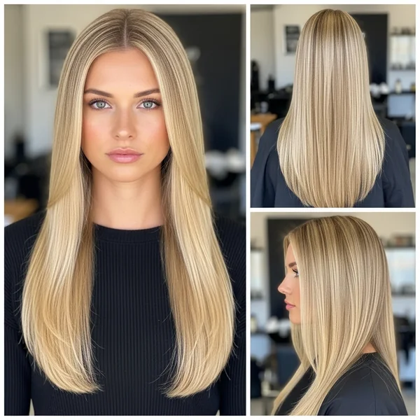 Long Straight Blonde Hairstyles