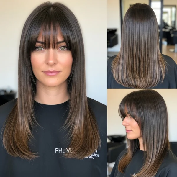 Long Straight Hairstyles With Bangs