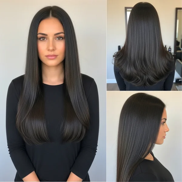 Long Thick Straight Hairstyles