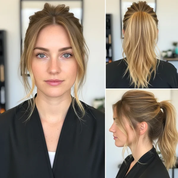 Loose Messy Ponytail Hairstyles