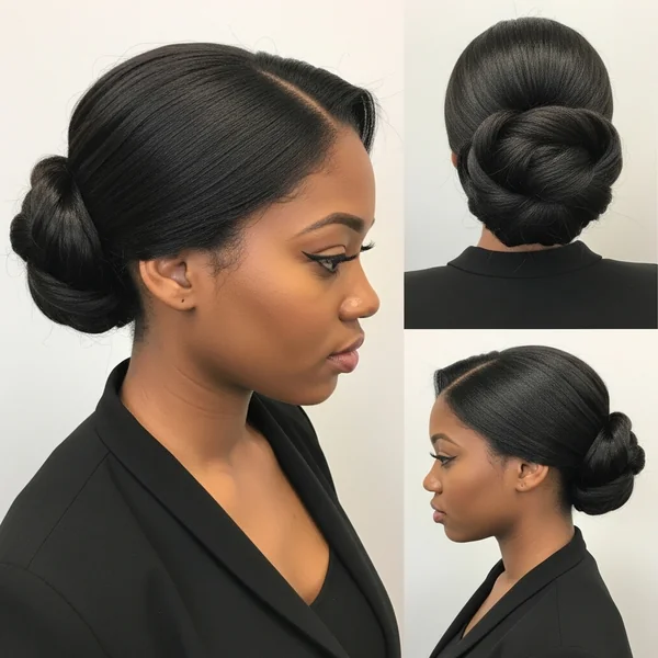Low Bun Hairstyles for Black Women Prom