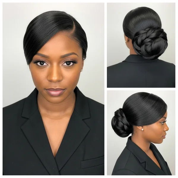 Low Bun Hairstyles for Black Women Prom