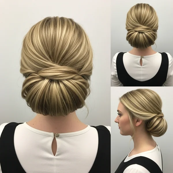 Low Bun Prom Hairstyles Blonde