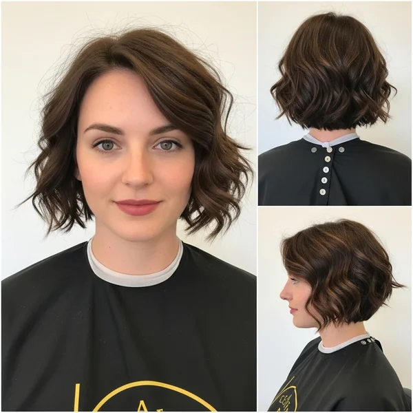 Low Maintenance Short Haircut For Wavy Hair