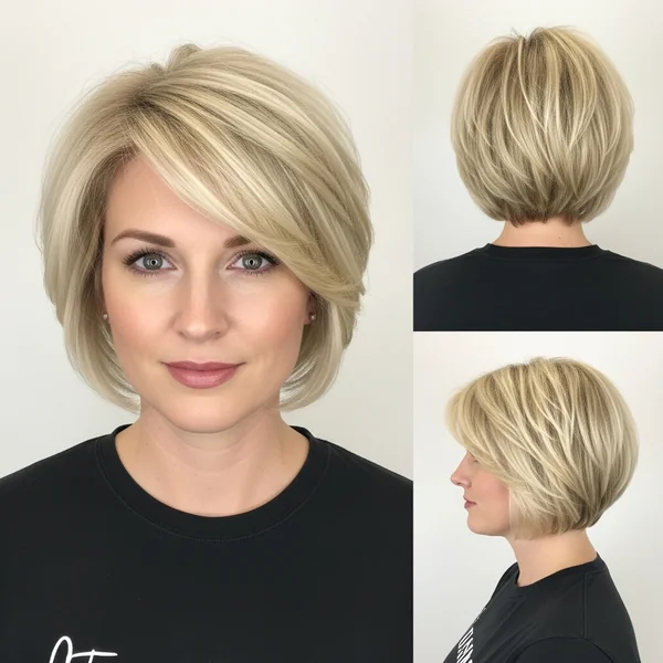 Low Maintenance Short Haircut For Women Blonde