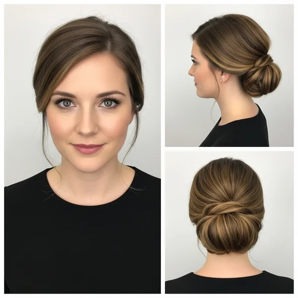 Low Bun Hairstyles Medium Length