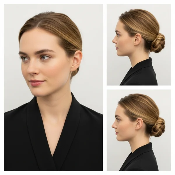 Low Bun Hairstyles Short Hair